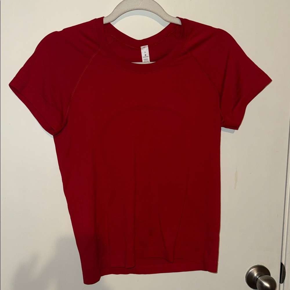 Red Swiftly Tech Short-Sleeve Shirt 2.0 Race Length